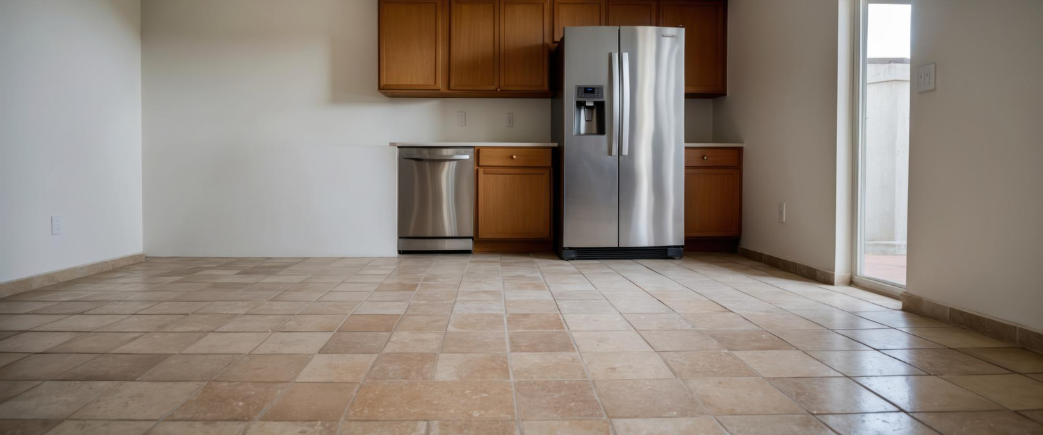 Piso sobre piso em cozinha. Tudo fica perfeito