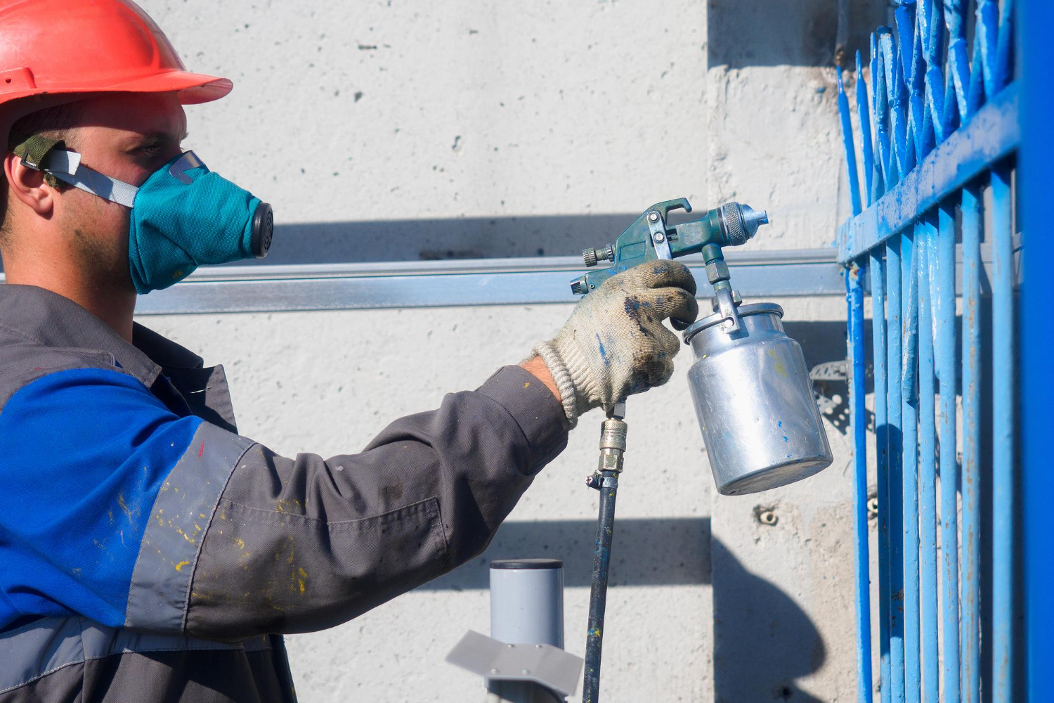 Uso de compressor para pintura de portão